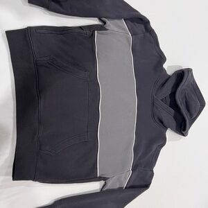 Hollister Black and Gray Hoodie
